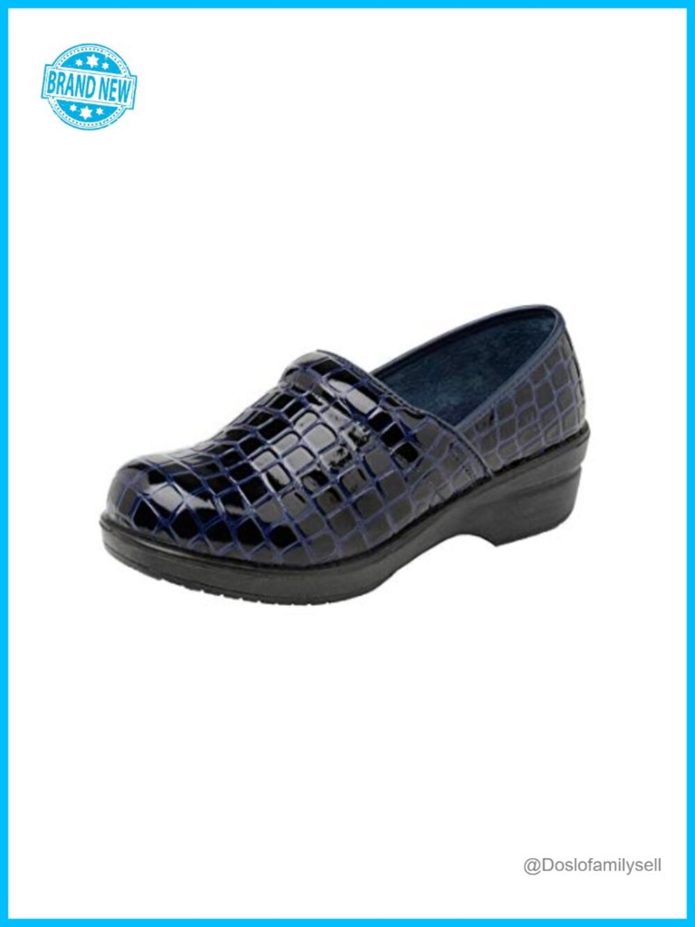 Vegan Leather Slip-On Clog with Memory Foam & 1.5-Inch Heel